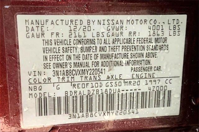 2021 Nissan Sentra Vehicle Photo in TOPEKA, KS 66609-0000