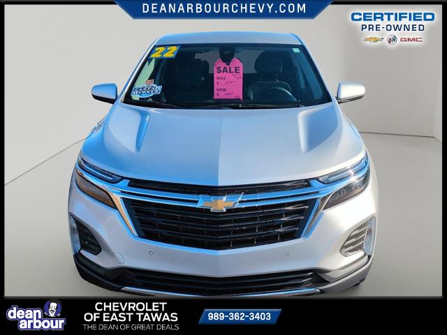 Certified 2022 Chevrolet Equinox LT with VIN 2GNAXUEV2N6104491 for sale in East Tawas, MI