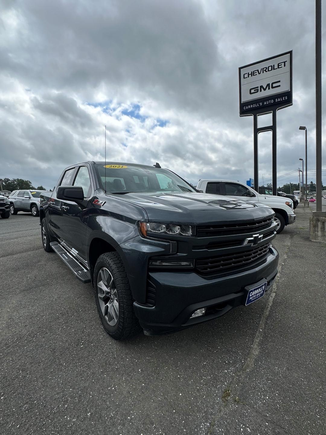 Used 2021 Chevrolet Silverado 1500 RST with VIN 1GCUYEED2MZ391530 for sale in Presque Isle, ME