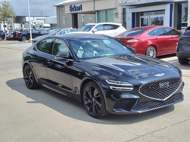 Used 2023 GENESIS G70 Standard with VIN KMTG34TA0PU118376 for sale in Denton, TX