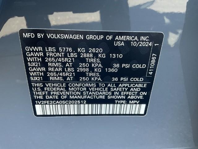 2025 Volkswagen Atlas Cross Sport Vehicle Photo in Oshkosh, WI 54904