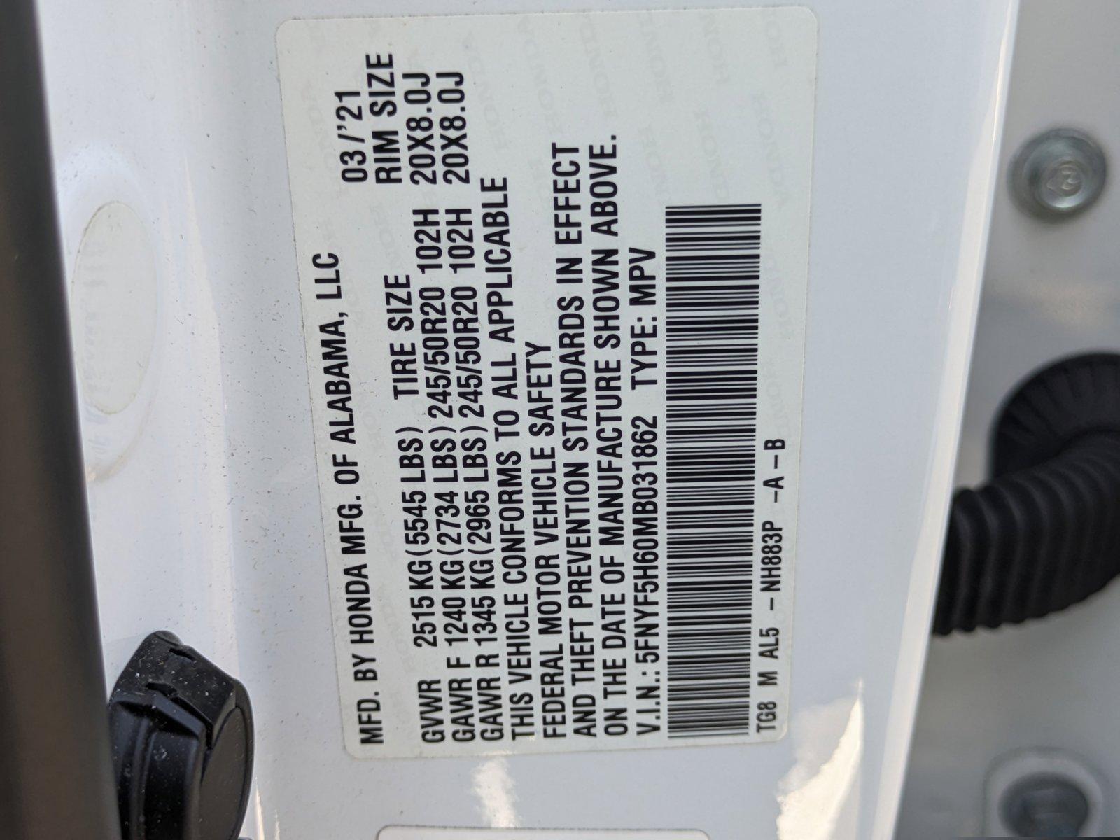 2021 Honda Pilot Vehicle Photo in Clearwater, FL 33764