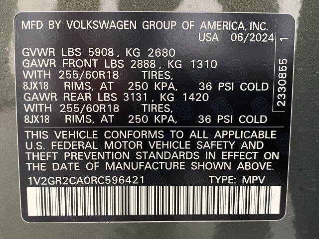 2024 Volkswagen Atlas Vehicle Photo in Appleton, WI 54913