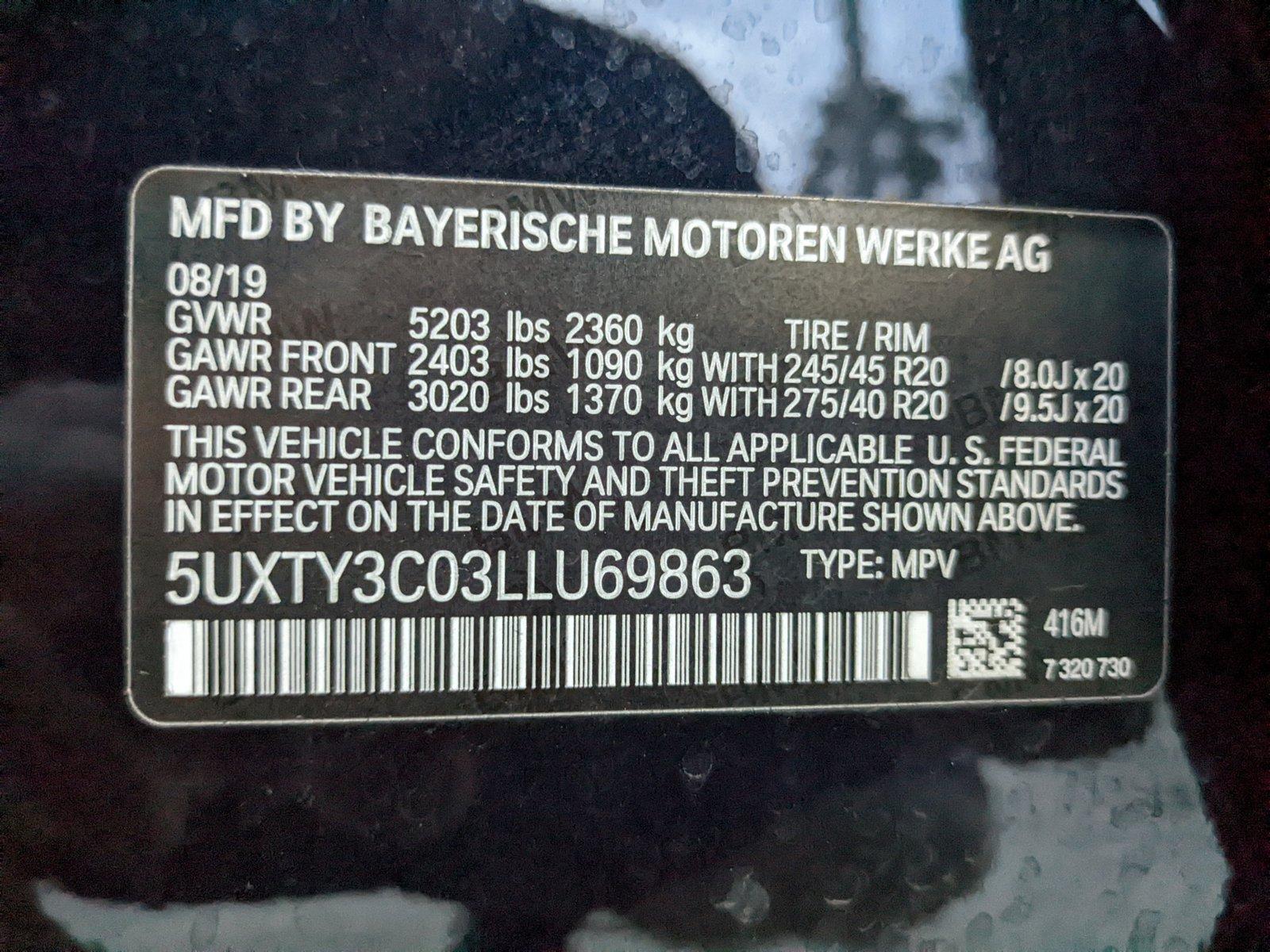 2020 BMW X3 sDrive30i Vehicle Photo in Davie, FL 33331