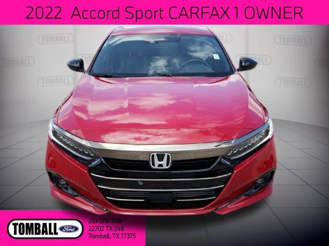 Used 2022 Honda Accord Sport with VIN 1HGCV1F37NA056557 for sale in Tomball, TX