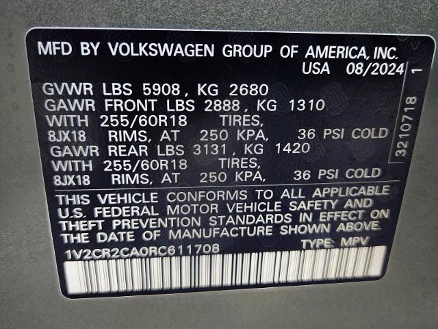 2024 Volkswagen Atlas Vehicle Photo in WEATHERFORD, TX 76087