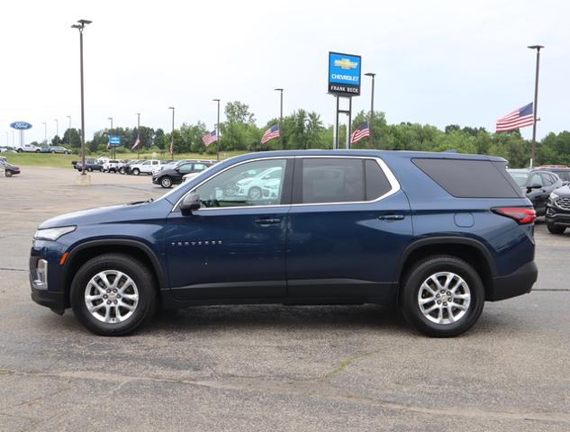 Used 2022 Chevrolet Traverse LS with VIN 1GNERFKW7NJ134075 for sale in Jonesville, MI