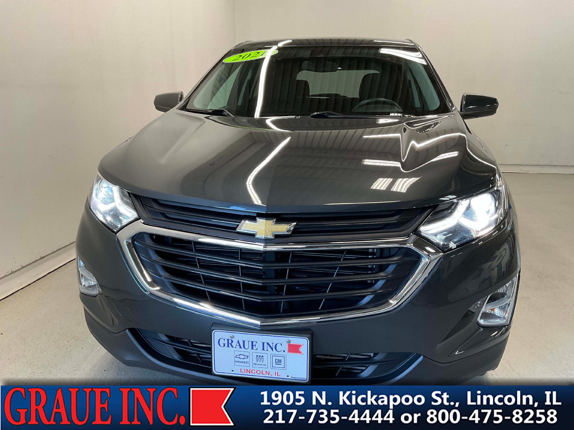 Used 2021 Chevrolet Equinox LT with VIN 2GNAXKEV1M6149134 for sale in Lincoln, IL