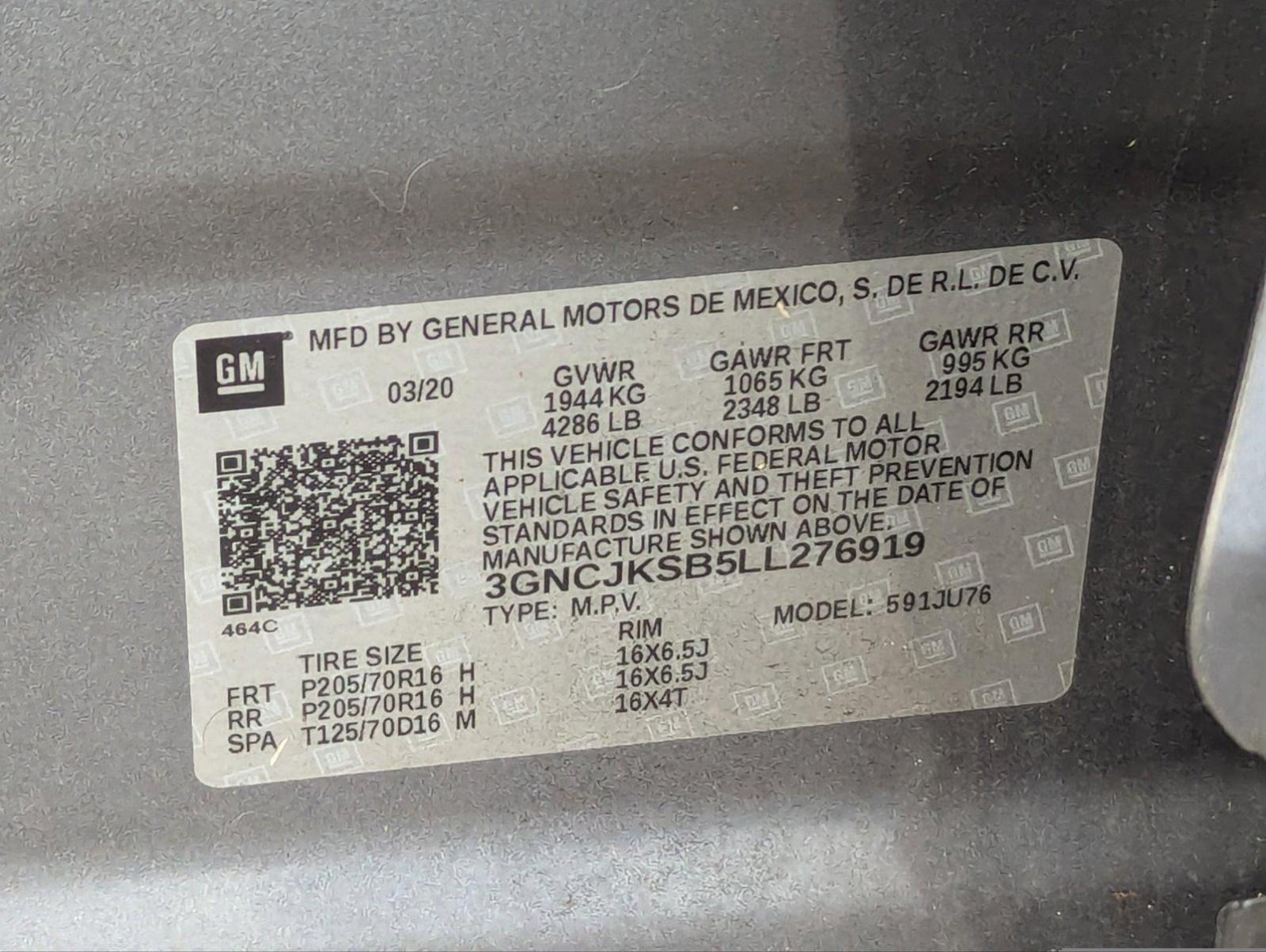 2020 Chevrolet Trax Vehicle Photo in MIAMI, FL 33172-3015