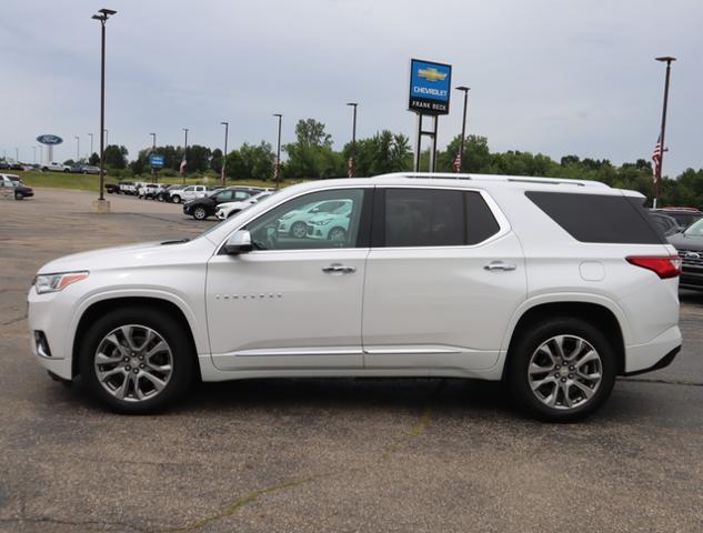 Used 2021 Chevrolet Traverse Premier with VIN 1GNEVKKWXMJ243021 for sale in Jonesville, MI