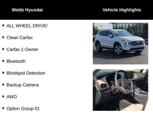 2022 Hyundai SANTA FE Vehicle Photo in Highland, IN 46322-2506