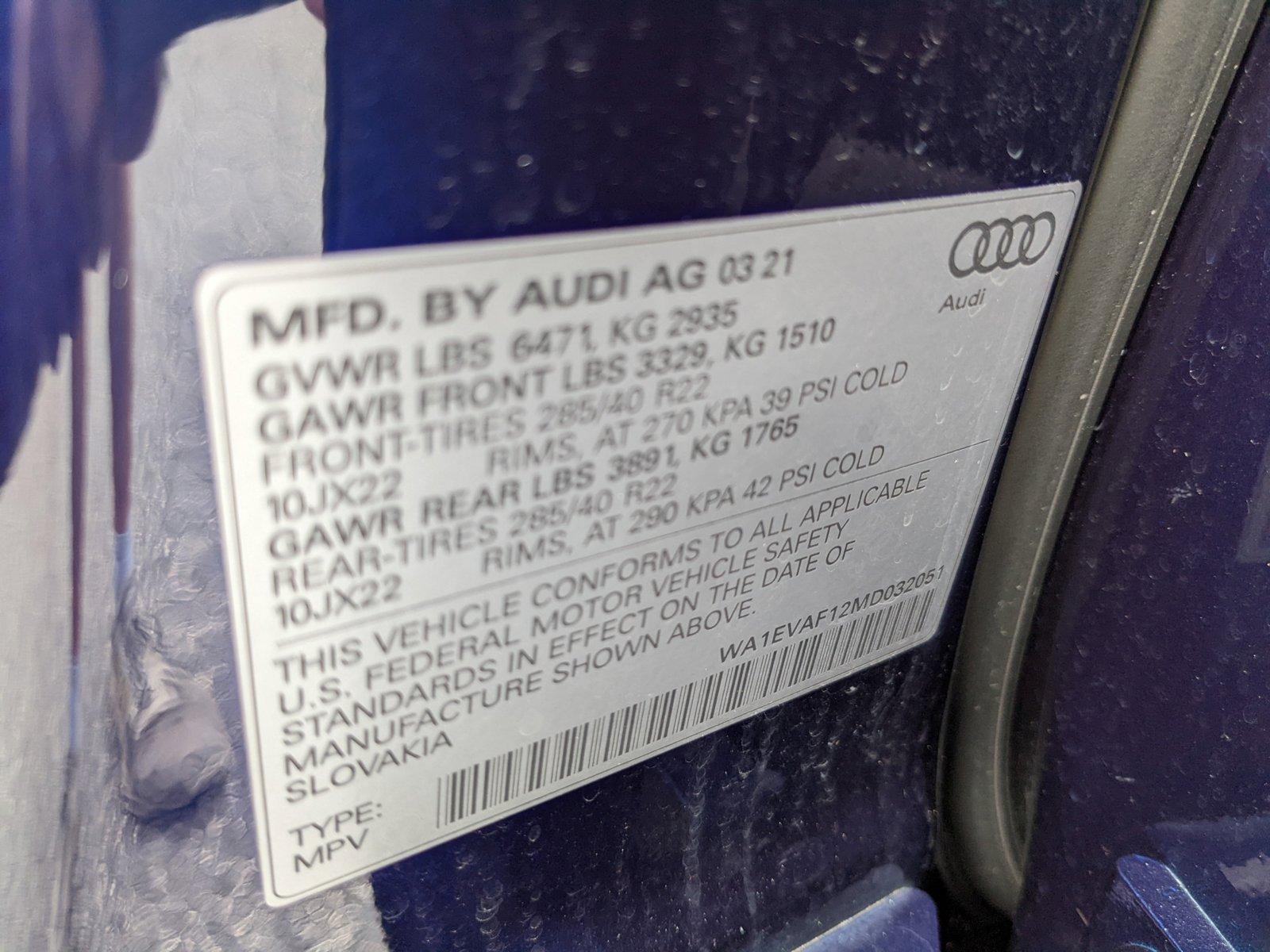 2021 Audi Q8 Vehicle Photo in Orlando, FL 32811