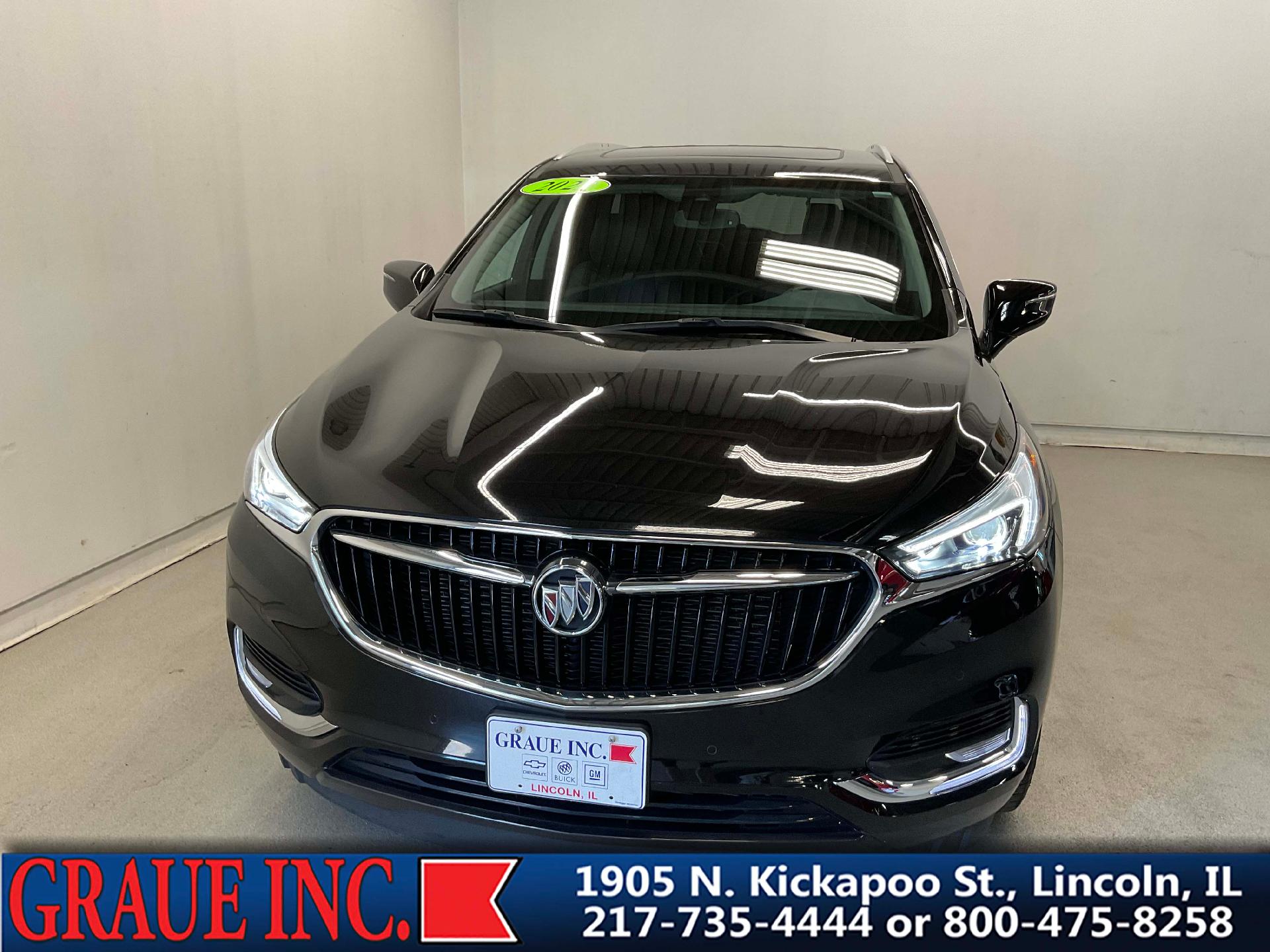 Used 2021 Buick Enclave Premium with VIN 5GAEVBKW2MJ147149 for sale in Lincoln, IL