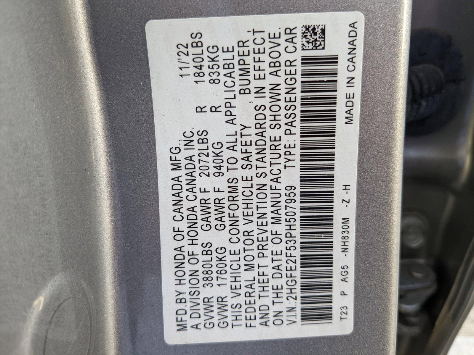 2023 Honda Civic Sedan Vehicle Photo in Davie, FL 33331