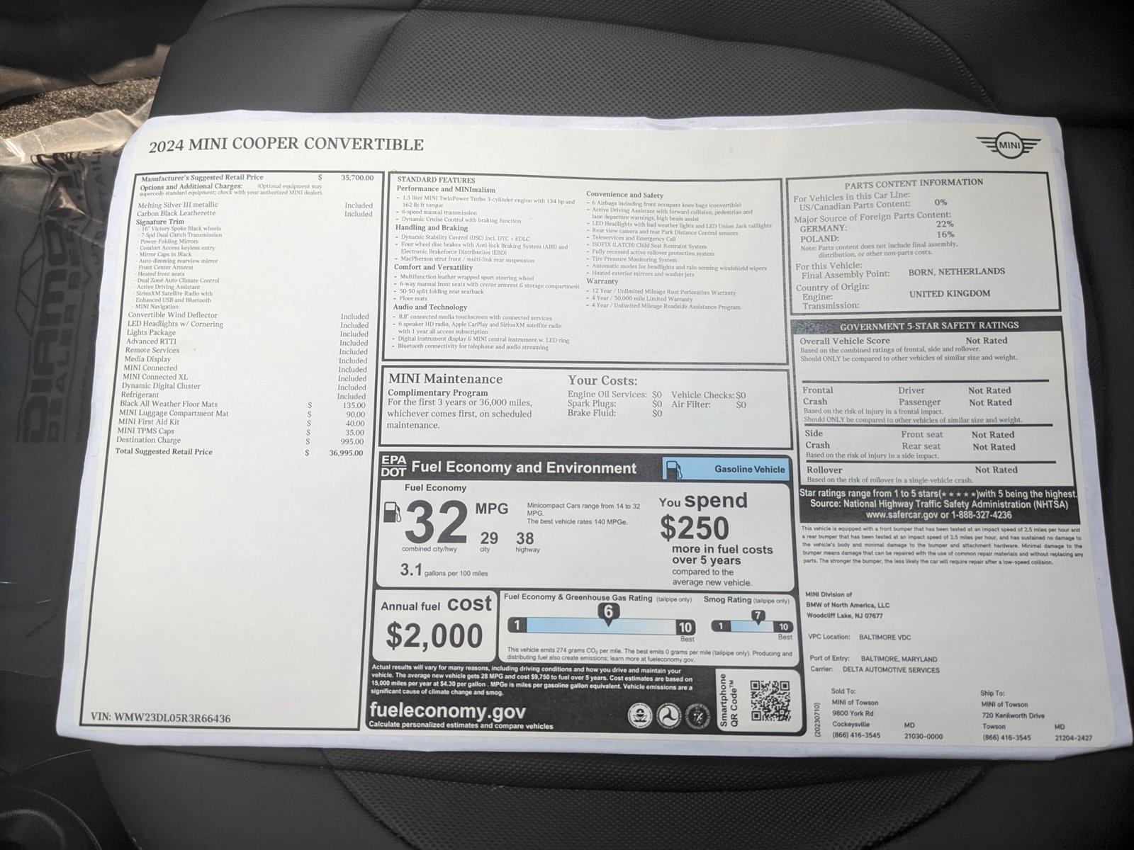 2024 MINI Cooper Convertible Signature Vehicle Photo in Towson, MD 21204