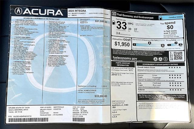 2024 Acura Integra Vehicle Photo in Tulsa, OK 74145