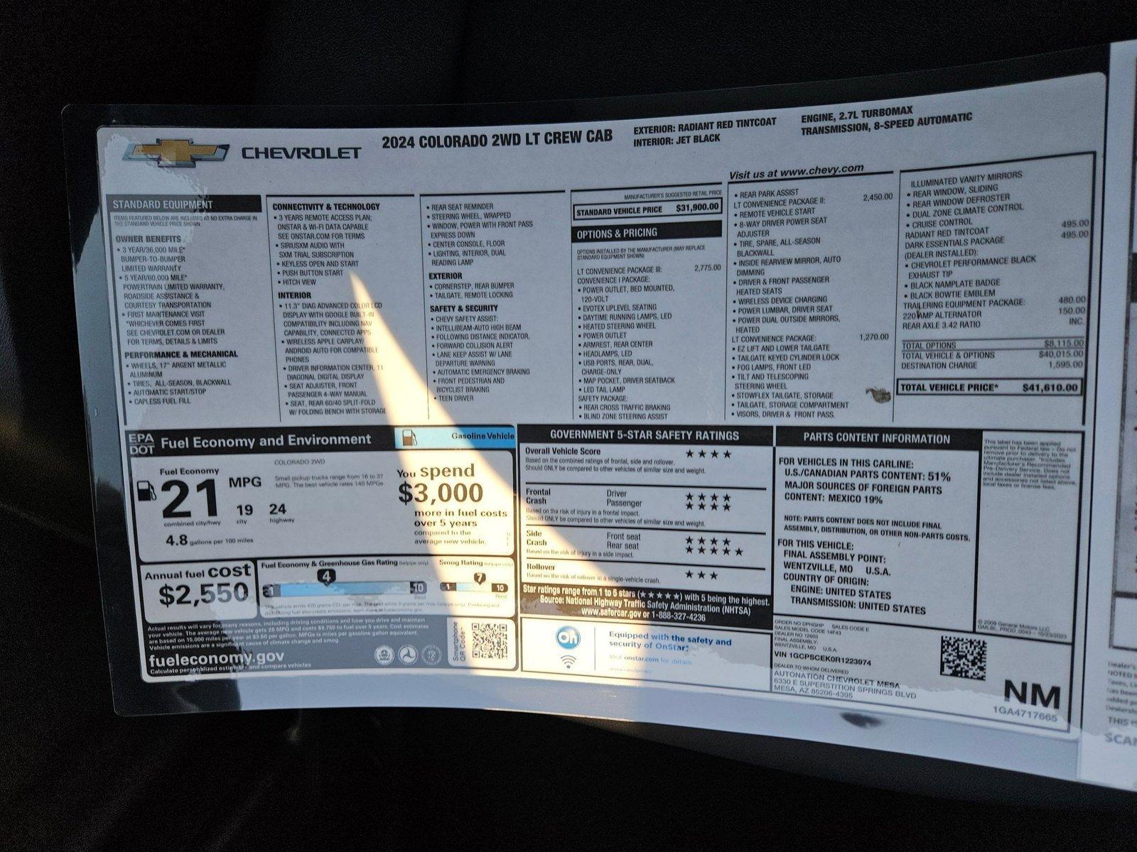 2024 Chevrolet Colorado Vehicle Photo in MESA, AZ 85206-4395