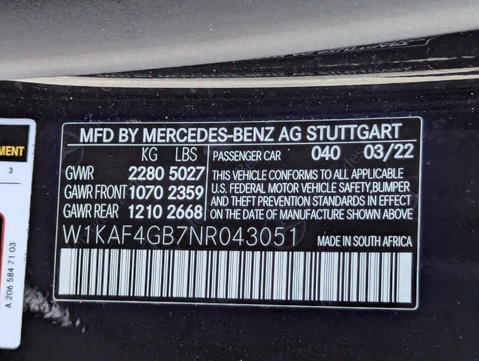 2022 Mercedes-Benz C-Class Vehicle Photo in Pembroke Pines , FL 33027