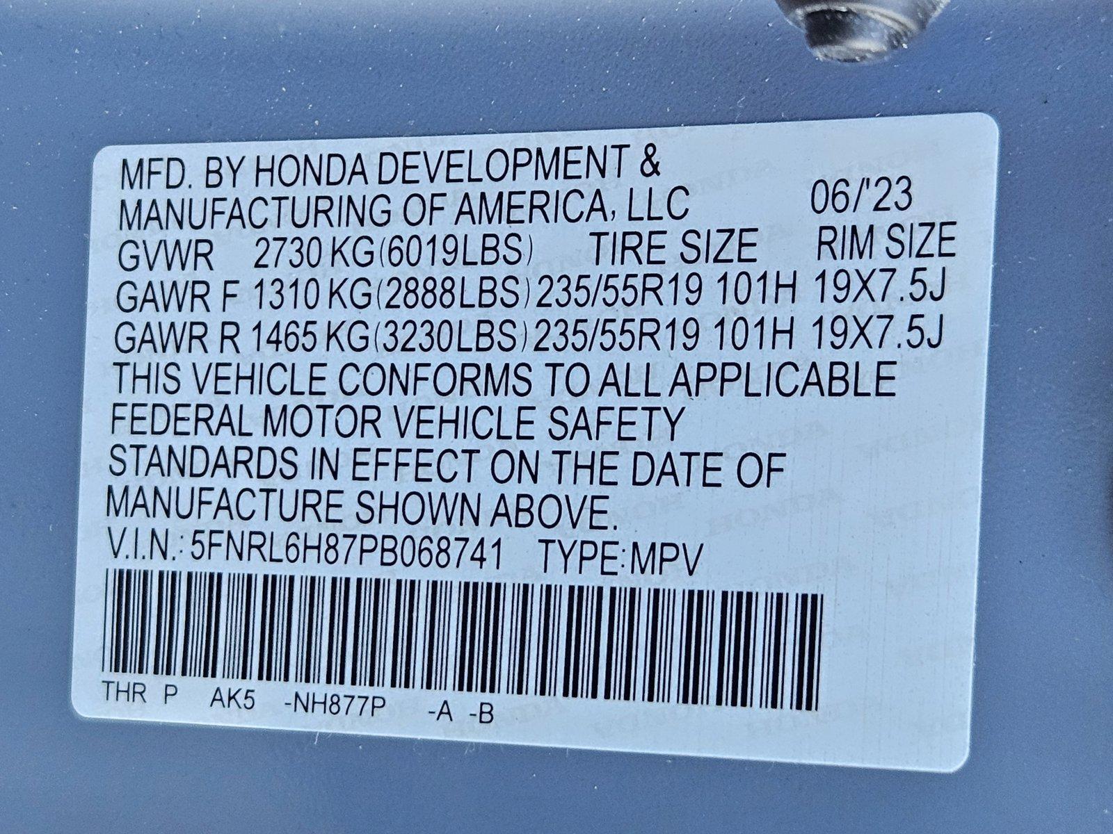 2023 Honda Odyssey Vehicle Photo in Clearwater, FL 33764