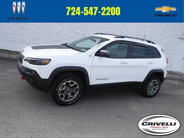 Used 2021 Jeep Cherokee Trailhawk with VIN 1C4PJMBX0MD216054 for sale in Mount Pleasant, PA