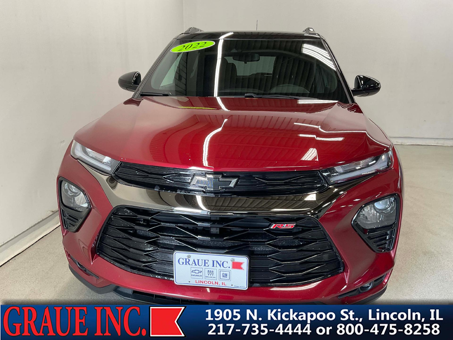 Used 2022 Chevrolet Trailblazer RS with VIN KL79MTSLXNB119591 for sale in Lincoln, IL