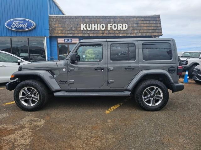 Used 2020 Jeep Wrangler Unlimited Sahara Altitude with VIN 1C4HJXEG9LW112327 for sale in Lihue, HI