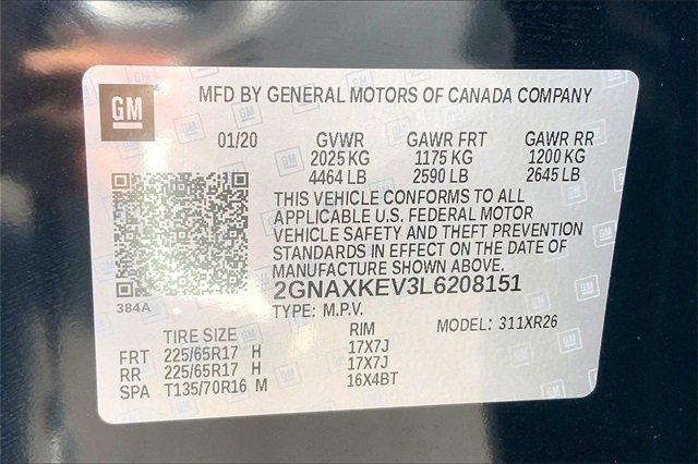 2020 Chevrolet Equinox Vehicle Photo in KANSAS CITY, MO 64114-4502