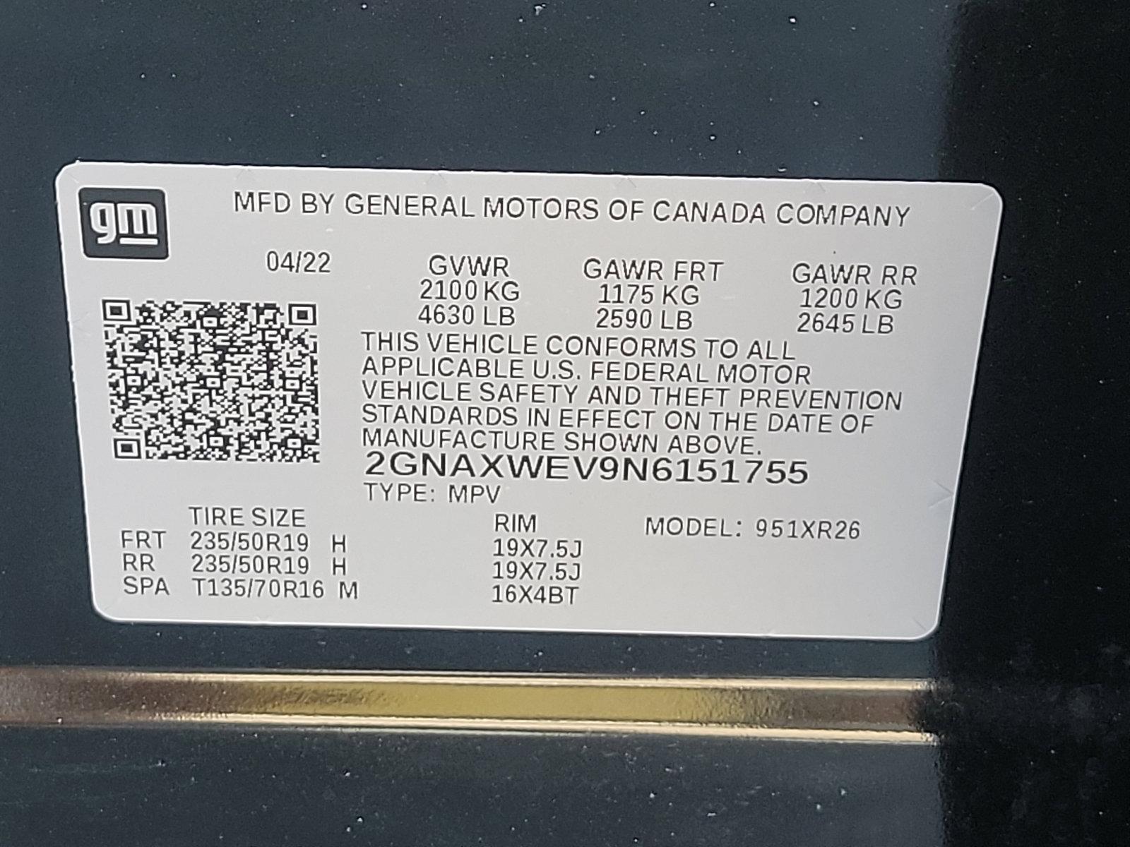 2022 Chevrolet Equinox Vehicle Photo in BETHLEHEM, PA 18017-9401