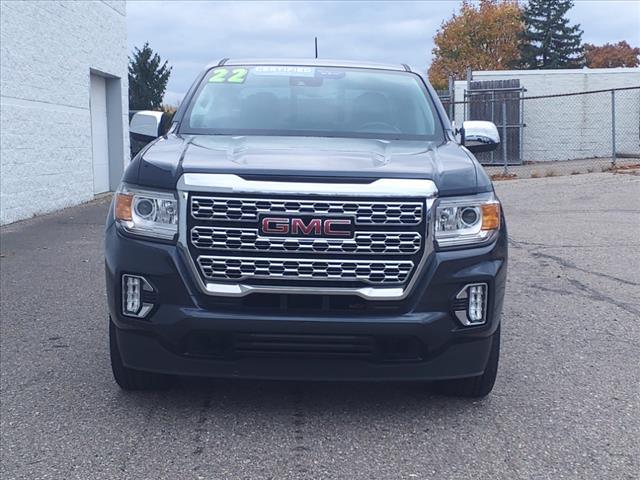 Used 2022 GMC Canyon Denali with VIN 1GTG6EEN7N1115419 for sale in Plymouth, MI