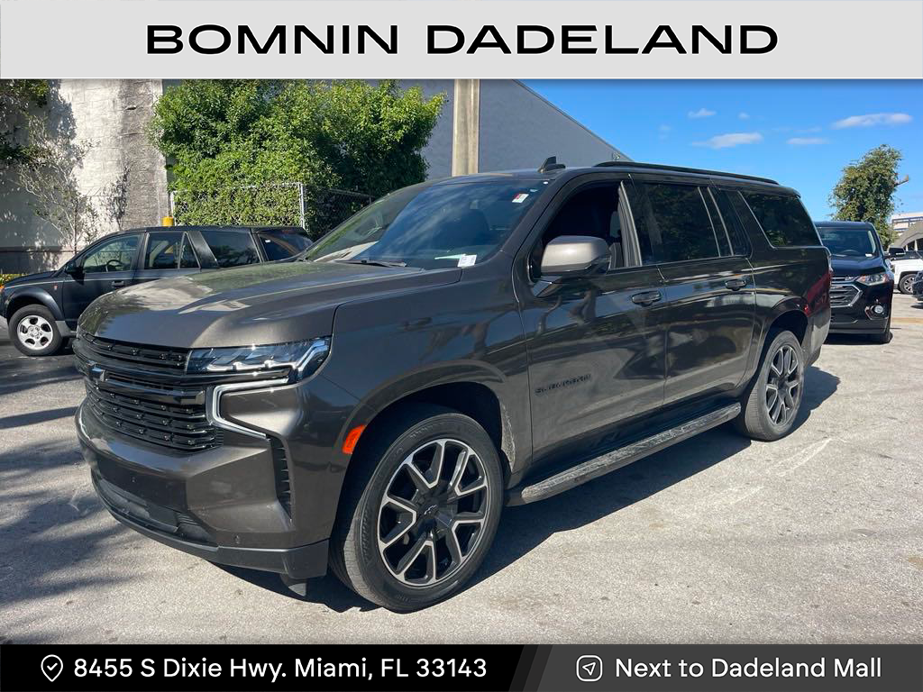 Used 2021 Chevrolet Suburban RST with VIN 1GNSCEKD4MR230243 for sale in Miami, FL