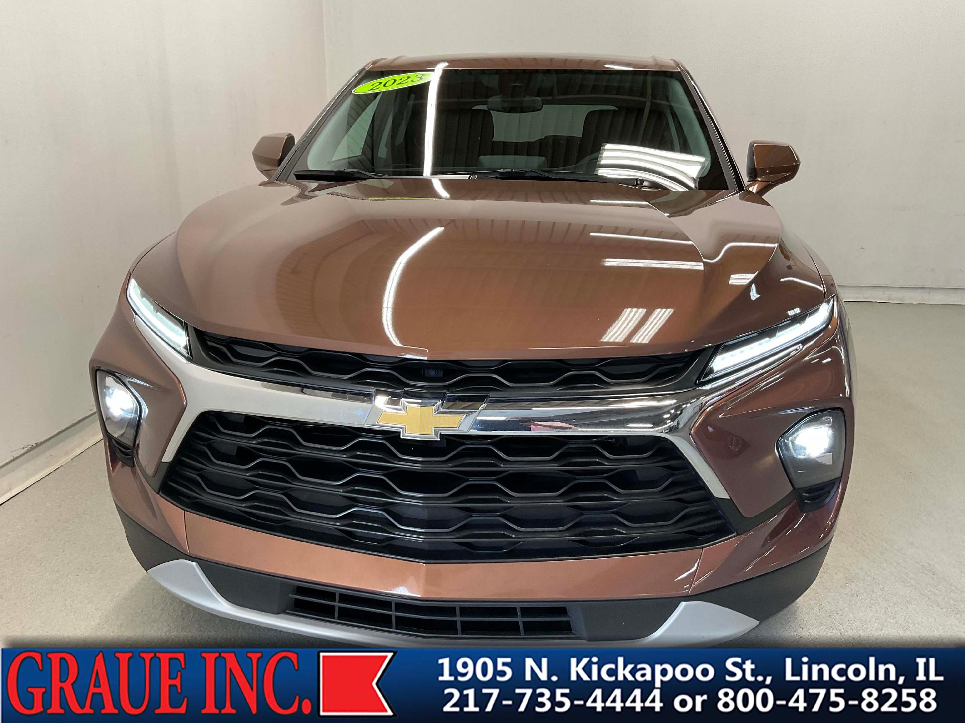 Used 2023 Chevrolet Blazer 2LT with VIN 3GNKBCR41PS109488 for sale in Lincoln, IL