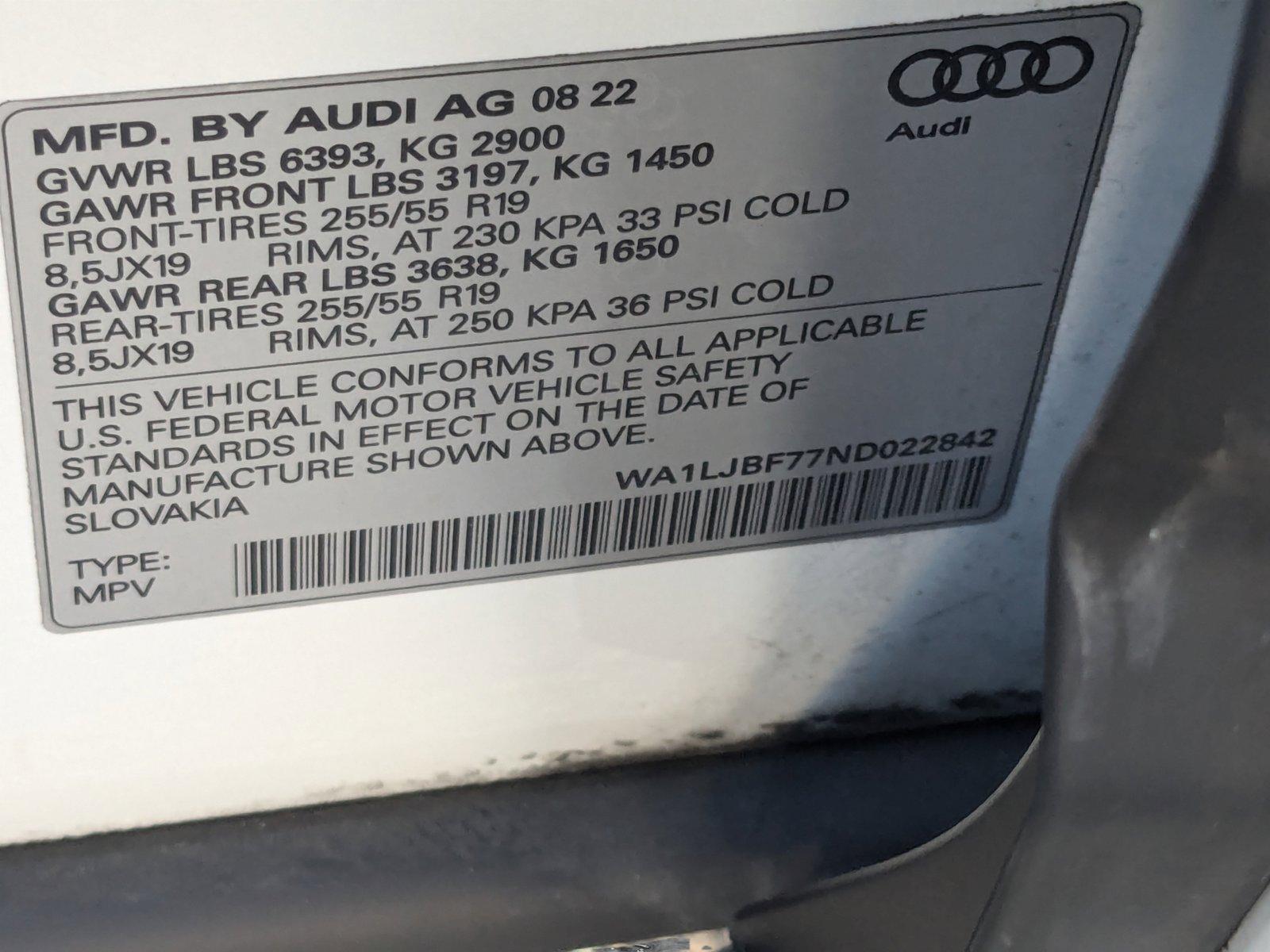 2022 Audi Q7 Vehicle Photo in Miami, FL 33169