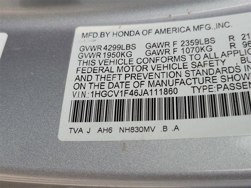 2018 Honda Accord Sedan Vehicle Photo in Muncy, PA 17756