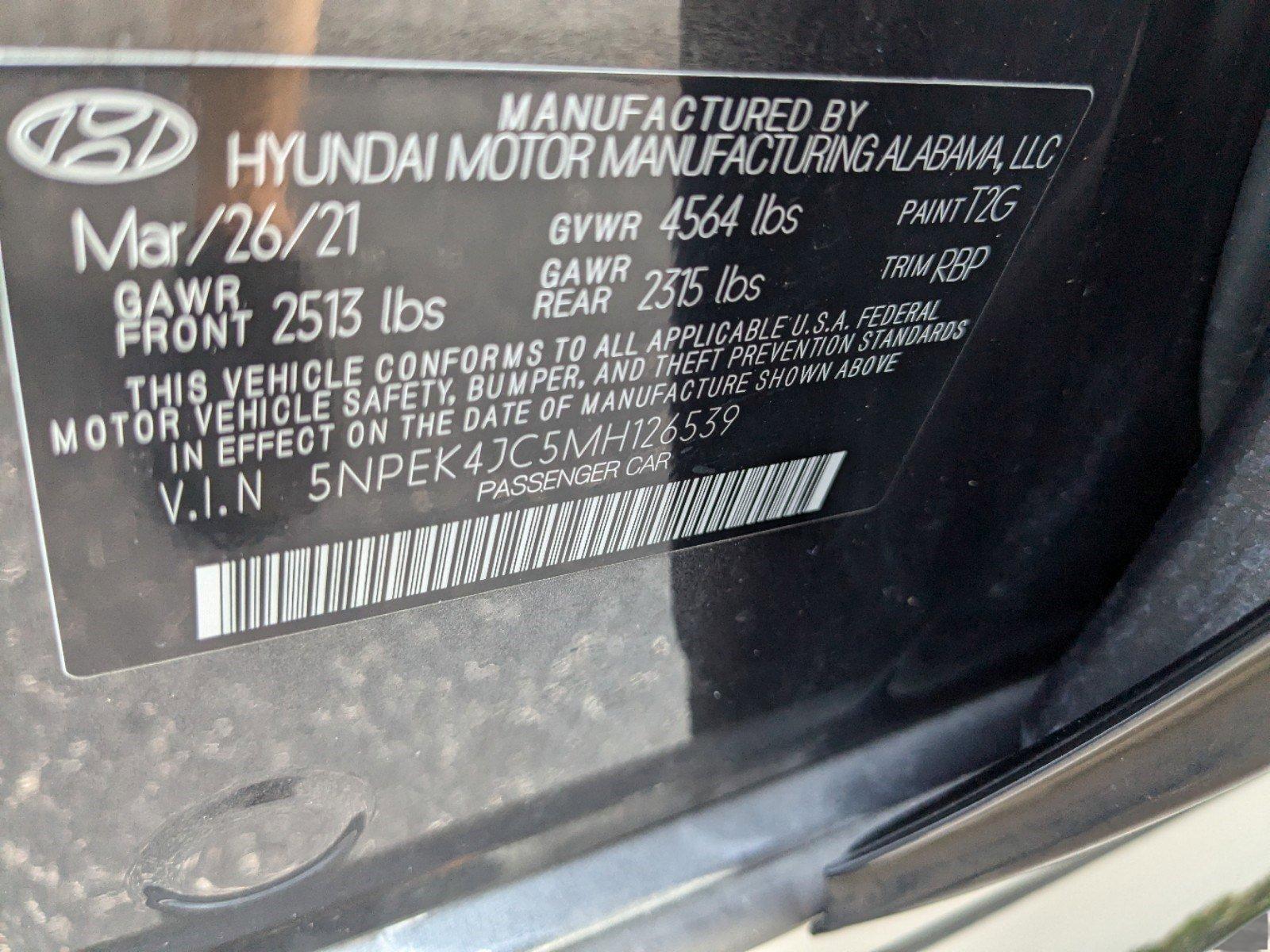 2021 Hyundai SONATA Vehicle Photo in PORT RICHEY, FL 34668-3850