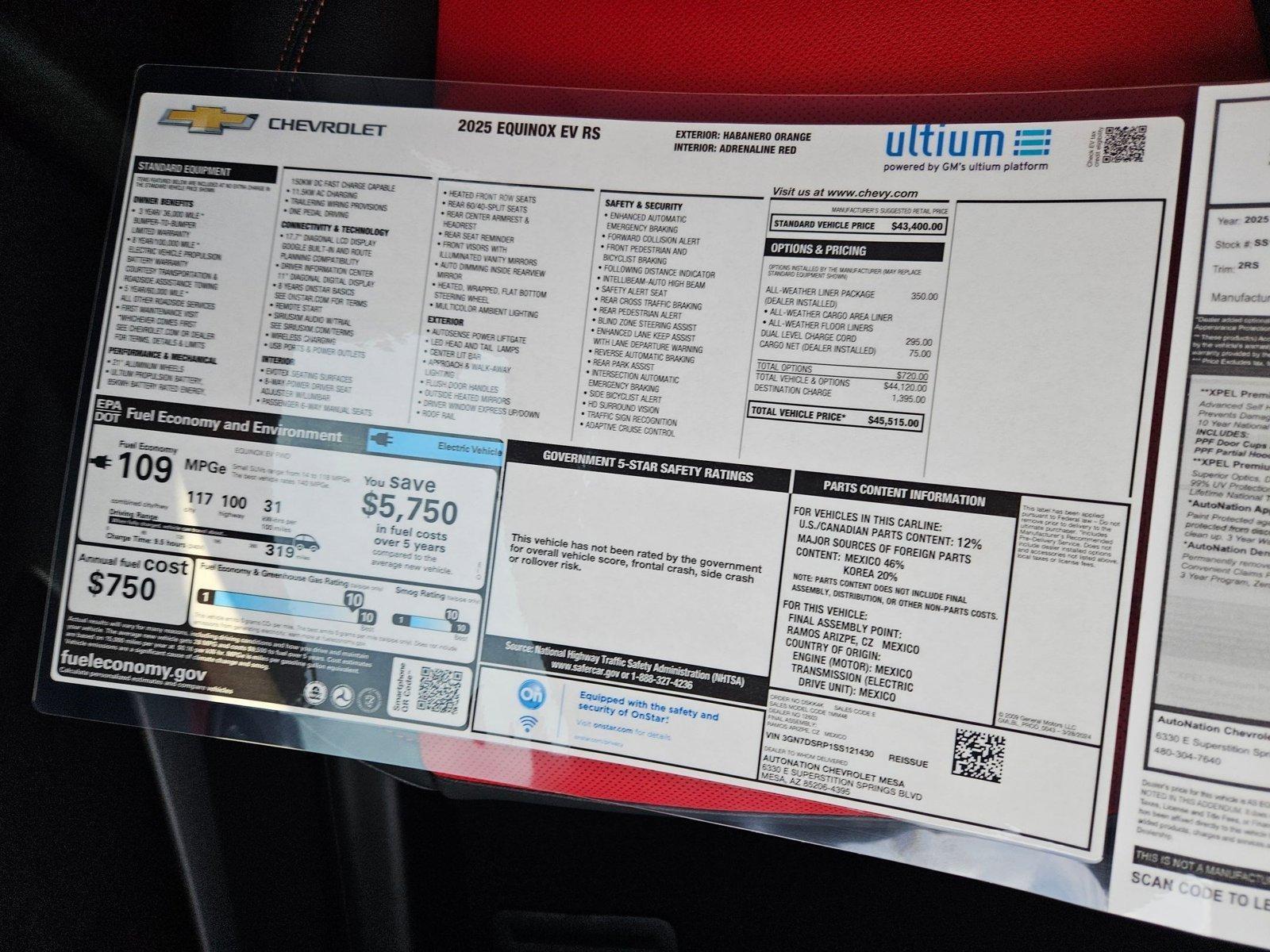 2025 Chevrolet Equinox EV Vehicle Photo in MESA, AZ 85206-4395