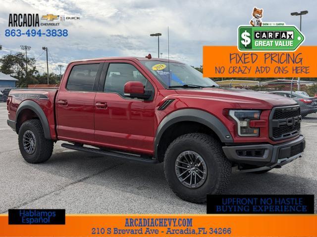 Used 2019 Ford F-150 Raptor with VIN 1FTFW1RG5KFA11882 for sale in Arcadia, FL