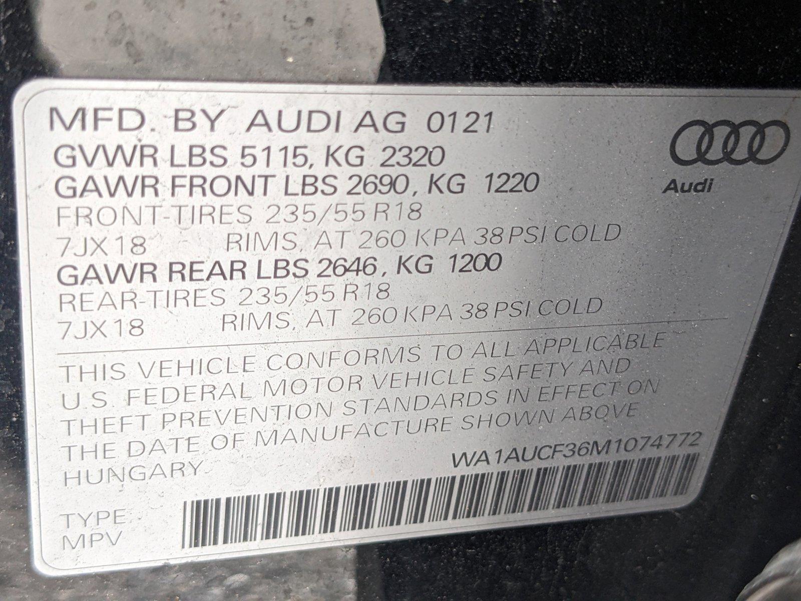 2021 Audi Q3 Vehicle Photo in GREENACRES, FL 33463-3207