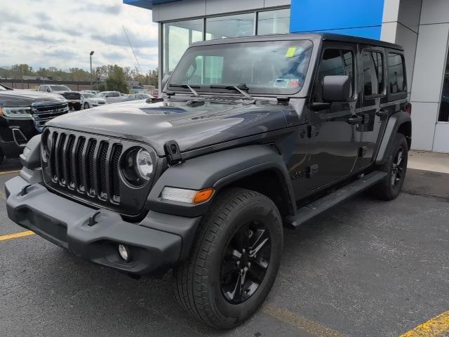 Used 2020 Jeep Wrangler Unlimited Altitude with VIN 1C4HJXDN2LW345787 for sale in Newark, NY