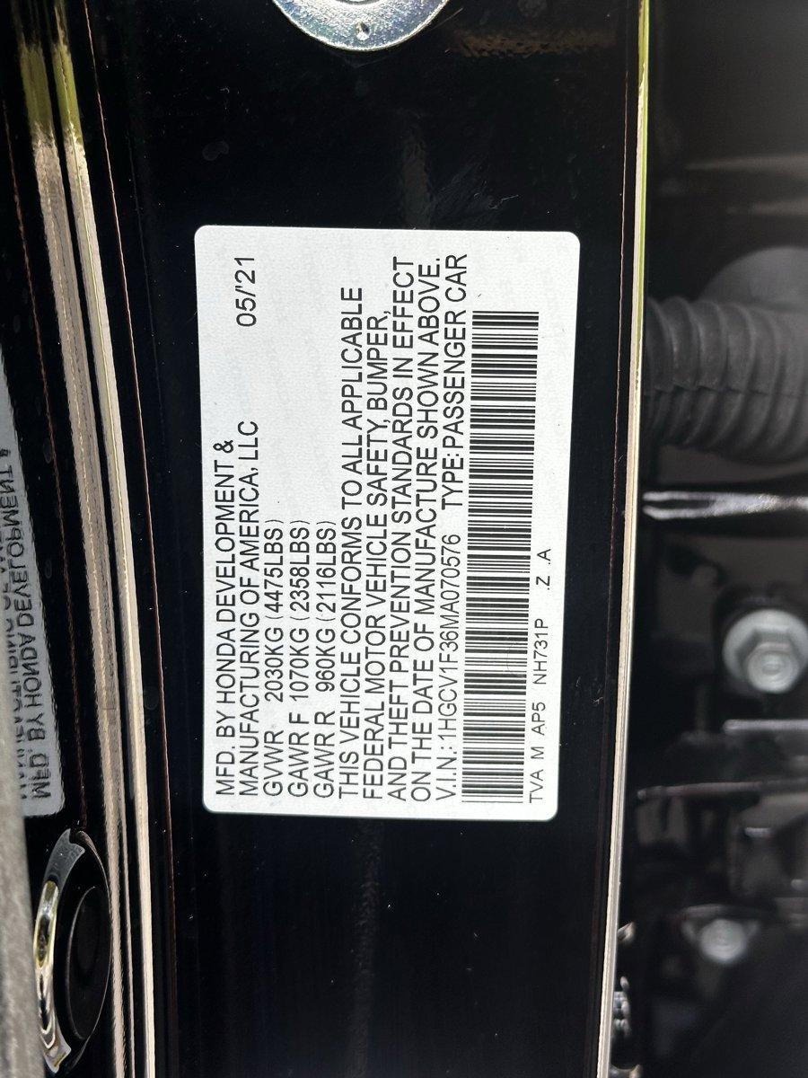 2021 Honda Accord Sedan Vehicle Photo in Hollywood, FL 33021