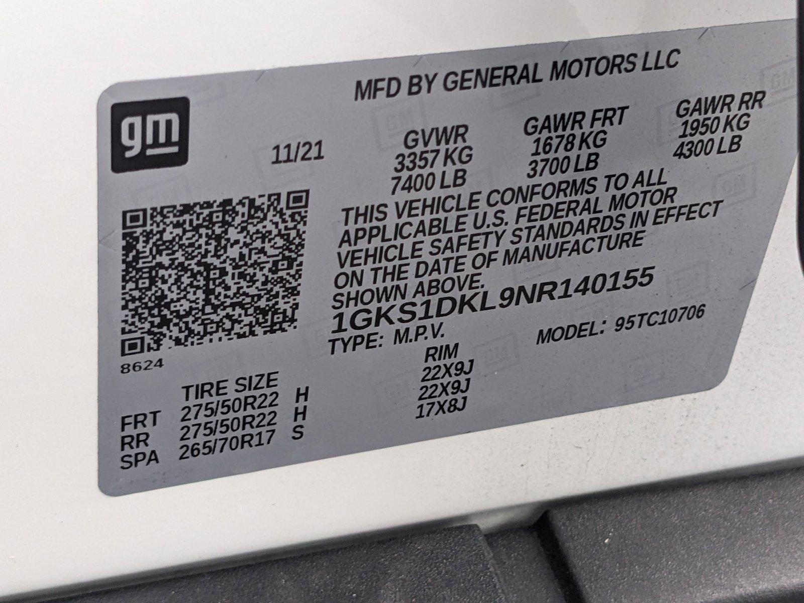 2022 GMC Yukon Vehicle Photo in WEST PALM BEACH, FL 33407-3296