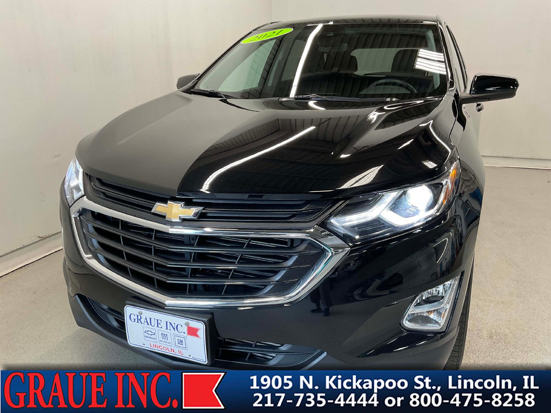 Used 2021 Chevrolet Equinox LT with VIN 3GNAXUEV7ML368736 for sale in Lincoln, IL