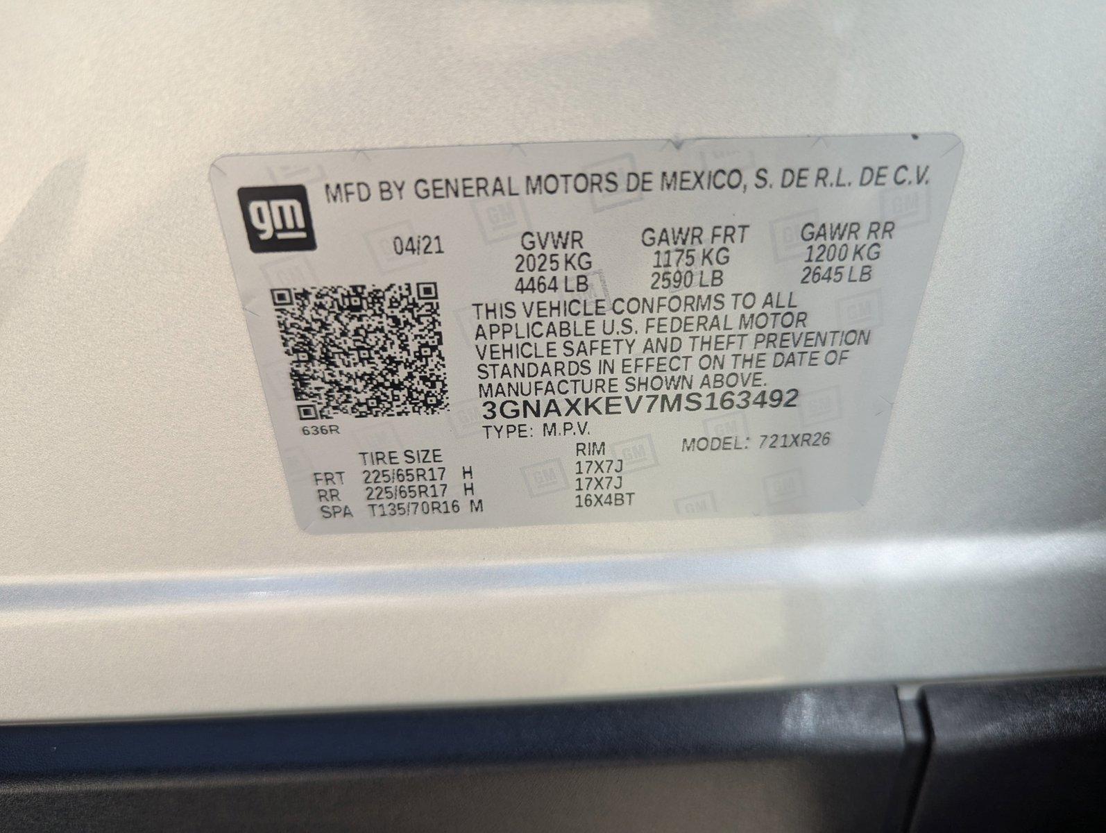 2021 Chevrolet Equinox Vehicle Photo in CORPUS CHRISTI, TX 78412-4902