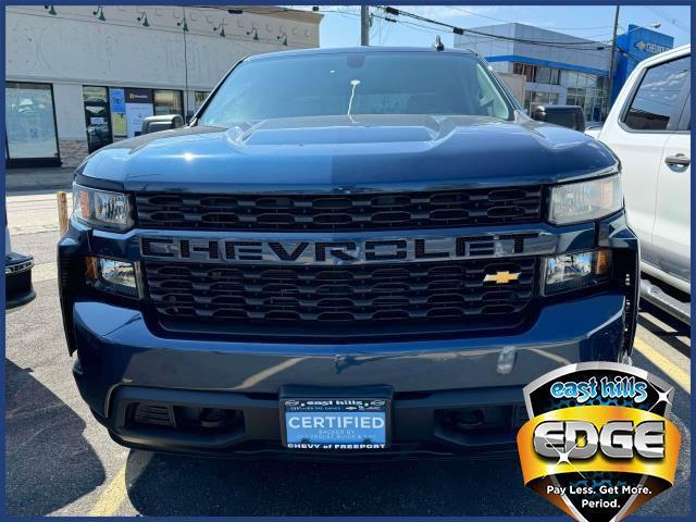 Used 2021 Chevrolet Silverado 1500 Custom with VIN 3GCPYBEKXMG430472 for sale in Freeport, NY