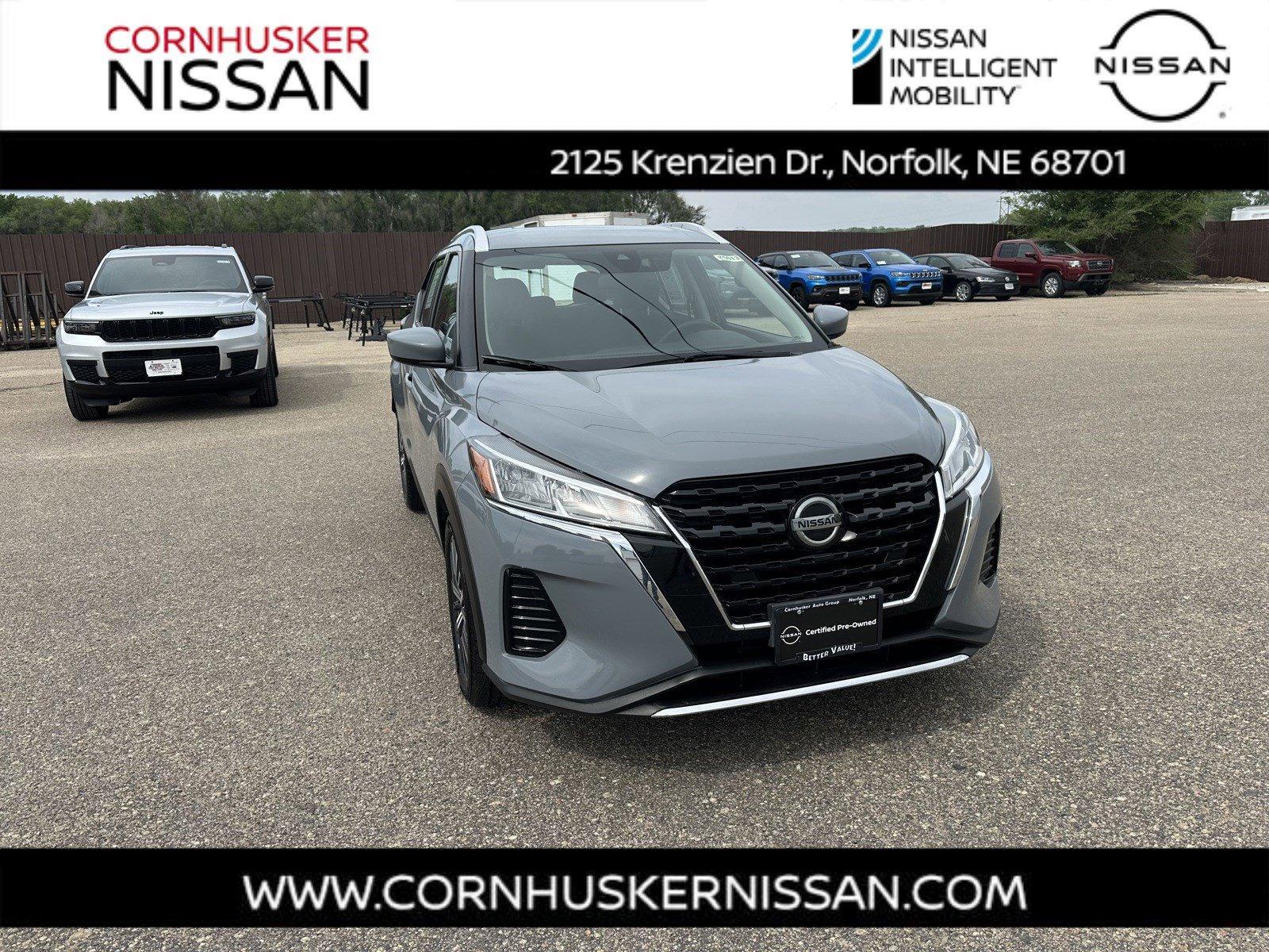 Certified 2021 Nissan Kicks SV with VIN 3N1CP5CV2ML498971 for sale in Norfolk, NE