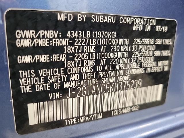 2019 Subaru Crosstrek Vehicle Photo in NEENAH, WI 54956-2243