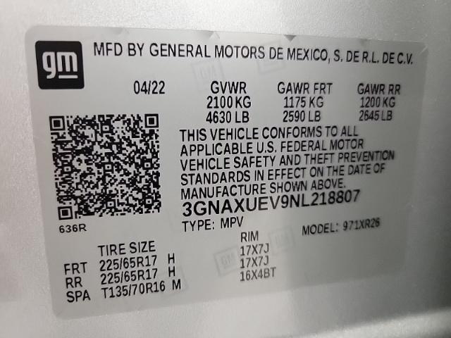 2022 Chevrolet Equinox Vehicle Photo in NEENAH, WI 54956-2243