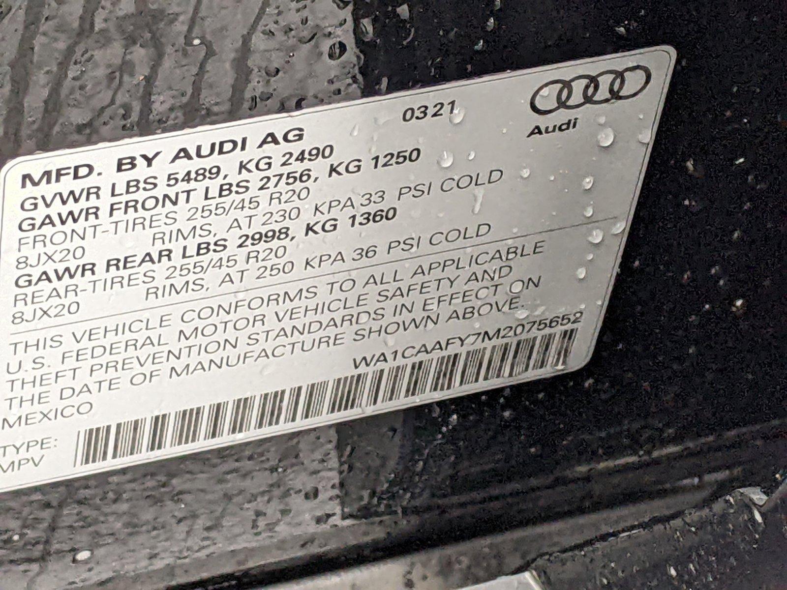 2021 Audi Q5 Vehicle Photo in Cockeysville, MD 21030