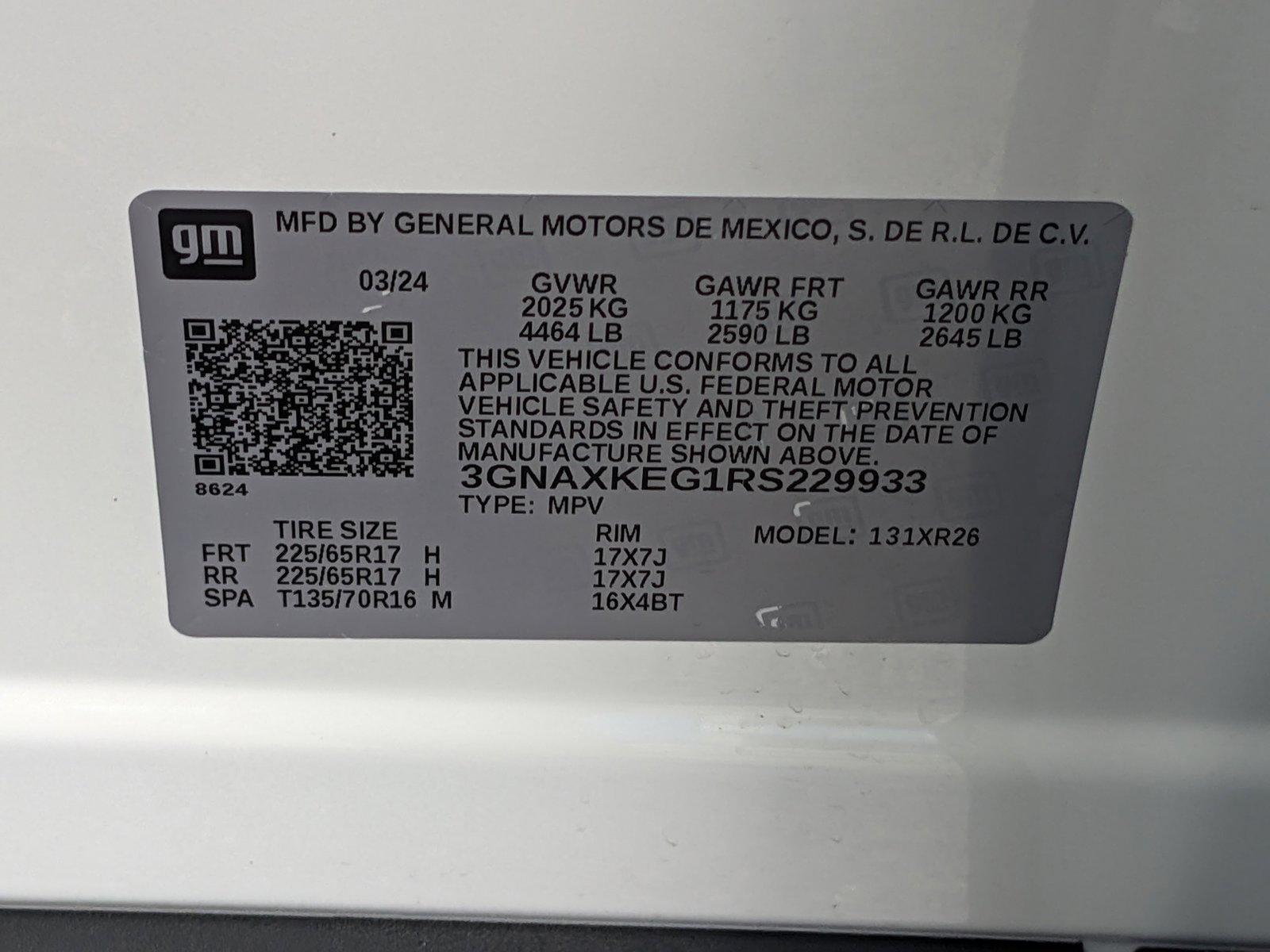 2024 Chevrolet Equinox Vehicle Photo in GREENACRES, FL 33463-3207