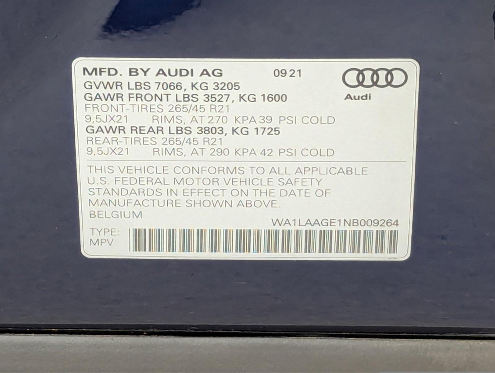 2022 Audi e-tron Vehicle Photo in Pembroke Pines , FL 33027