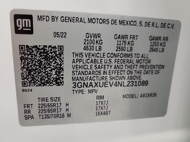 2022 Chevrolet Equinox Vehicle Photo in NEENAH, WI 54956-2243